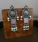 TRIBAL SILVER PLATED EARRINGS