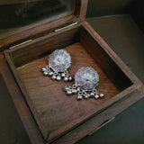 TRIBAL SILVER PLATED NECKLACE WITH EARRINGS