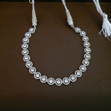 INDO WESTERN CZ STONE NECKLACE WITH EARRINGS