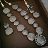 EXCLUSIVE FINEST QUALITY MULTICOLOR STONE NECKLACE WITH EARRINGS