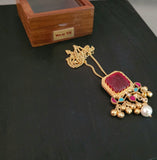 CARVED STONE PENDANT WITH CHAIN
