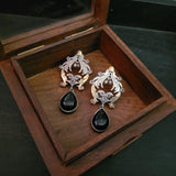 TRIBAL SILVER PLATED NECKPIECE WITH EARRINGS