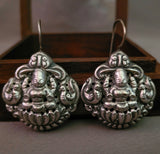 TRIBAL SILVER PLATED EARRINGS