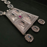 TRIBAL SILEVR PLATED NECKLACE