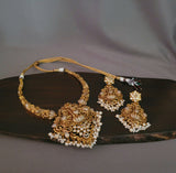 FINEST QUALITY TEMPLE HASLI NECKLACE WITH EARRINGS