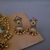 FINEST QUALITY TEMPLE NECKLACE WITH EARRINGS