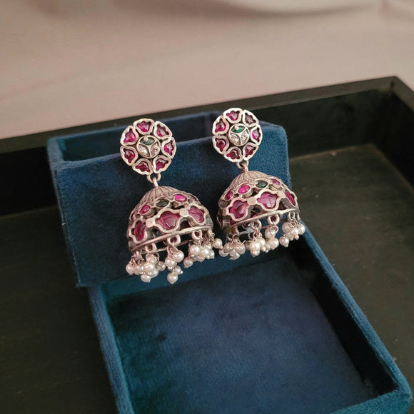 TRIBAL SILVER PLATED EXCLUSIVE EARRINGS