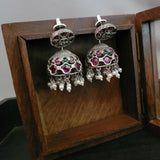 TRIBAL SILVER PLATED EXCLUSIVE EARRINGS