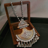 TRIBAL SILVER PLATED DUAL TONE NECKPIECE