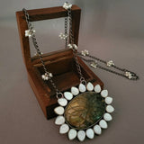 REAL LABRADORITE AND MOTHER OF PEARL EXCLUSIVE NECKPIECE