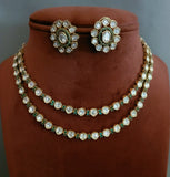 FINEST QUALITY KUNDAN NECKLACE WITH EARRINGS