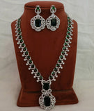 EXCLUSIVE FINEST QUALITY CZ STONE NECKLACE WITH EARRINGS