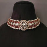 EXCLUSIVE FINEST QUALITY POLKI KUNDAN CHOKER WITH EARRINGS