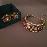 EXCLUSIVE FINEST QUALITY POLKI KUNDAN CHOKER WITH EARRINGS