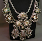 EXCLUSIVE DESIGNER TRIBAL REAL SILVER PLATED NECKPIECE