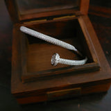 DESIGNER FINEST QUALITY STAINLESS STEEL CZ STONE OPENABLE BANGLE