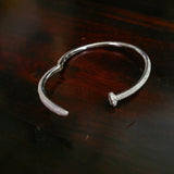 DESIGNER FINEST QUALITY STAINLESS STEEL CZ STONE OPENABLE BANGLE