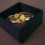 DESIGNER FINEST QUALITY STAINLESS STEEL GOLD PLATED OPENABLE BANGLE