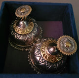 TRIBAL REAL SILVER PLATED DESIGNER JHUMKAAS