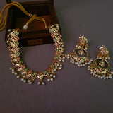 FINEST QUALITY JADAU CHOKER WITH EARRINGS