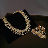 FINEST QUALITY JADAU CHOKER WITH EARRINGS