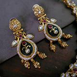 DESIGNER POLKI KUNDAN NECKLACE WITH EARRINGS