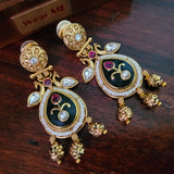 DESIGNER POLKI KUNDAN NECKLACE WITH EARRINGS