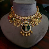 DESIGNER POLKI KUNDAN NECKLACE WITH EARRINGS