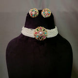 FINEST QUALITY JADAU CHOKER WITH EARRINGS