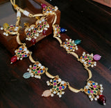 DESIGNER REAL GOLD PLATED EXCLUSIVE NECKPIECE WITH EARRINGS