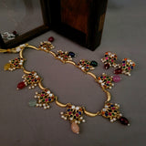 DESIGNER REAL GOLD PLATED EXCLUSIVE NECKPIECE WITH EARRINGS