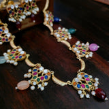 DESIGNER REAL GOLD PLATED EXCLUSIVE NECKPIECE WITH EARRINGS