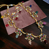 DESIGNER REAL GOLD PLATED EXCLUSIVE NECKPIECE WITH EARRINGS