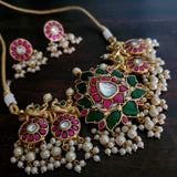 EXCLUSIVE REAL GOLD PLATED NECKPIECE WITH EARRINGS