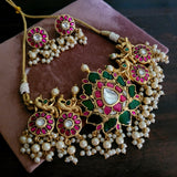 EXCLUSIVE REAL GOLD PLATED NECKPIECE WITH EARRINGS