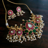 EXCLUSIVE REAL GOLD PLATED NECKPIECE WITH EARRINGS