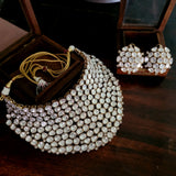 EXCLUSIVE POLKI KUNDAN DESIGNER CHOKER WITH EARRINGS