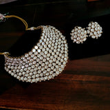 EXCLUSIVE POLKI KUNDAN DESIGNER CHOKER WITH EARRINGS