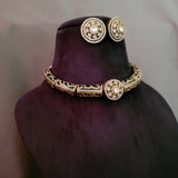 DESIGNER MEENA WORK CHOKER WITH EARRINGS