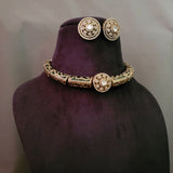 DESIGNER MEENA WORK CHOKER WITH EARRINGS