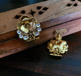 GOLD FLOWER EARRINGS