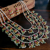 BINDIYA THREE LAYER NECKLACE WITH EARRINGS