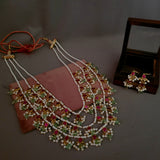 BINDIYA THREE LAYER NECKLACE WITH EARRINGS