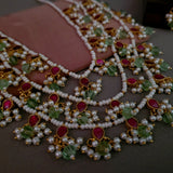 BINDIYA THREE LAYER NECKLACE WITH EARRINGS