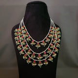 BINDIYA THREE LAYER NECKLACE WITH EARRINGS