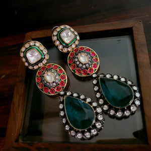 STATEMENT UNCUT POLKI EARRINGS