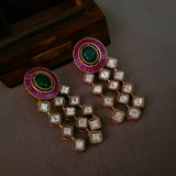 UNCUT POLKI KUNDAN JADAU CHOKER WITH EARRINGS