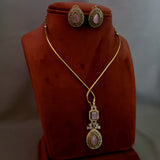 HASLI FINEST QUALITY JADAU NECKPIECE WITH EARRINGS