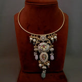 WEAR ME EXCLUSIVE TRIBAL FUSION NECKPIECE WITH EARRINGS