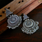 TRIBAL SILVER PLATED EARRINGS